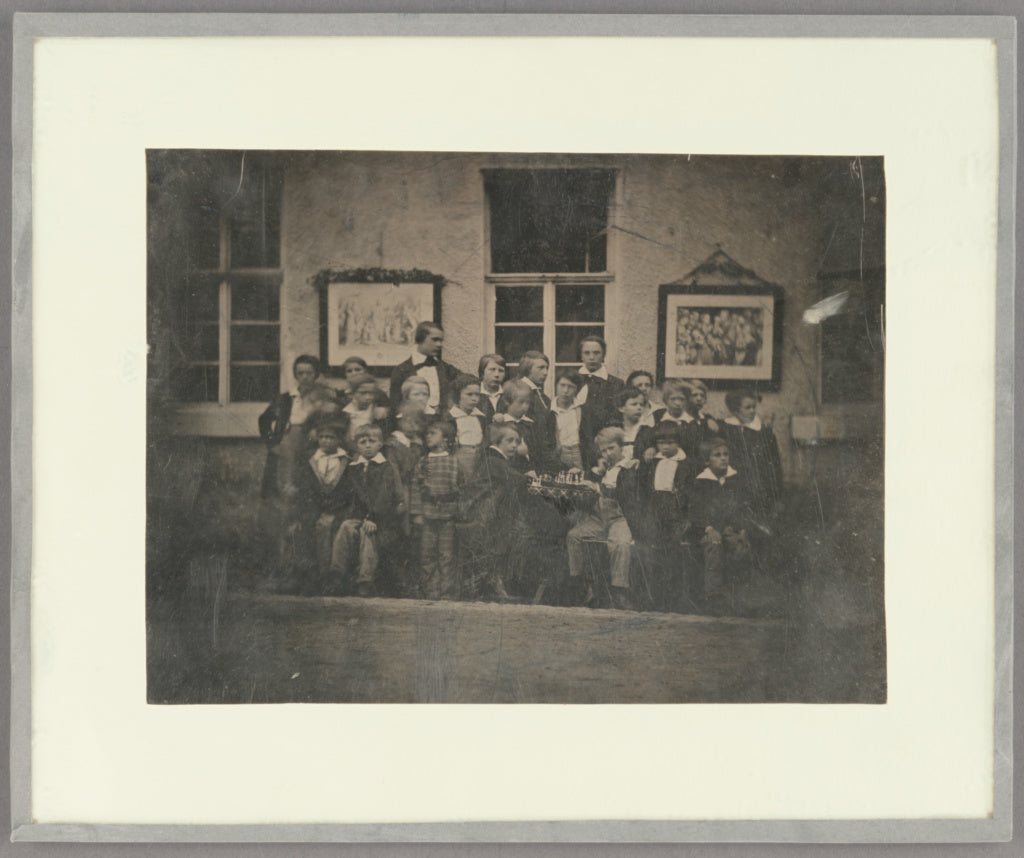 Unknown maker, German:[Group Portrait of School Boys and The, Poster Print Wall Art