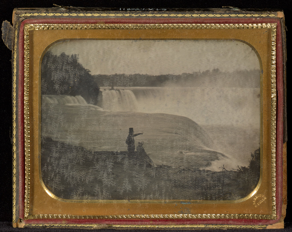 Platt D. Babbitt:[Niagara Falls with couple in foreground],16x12"(A3)Poster