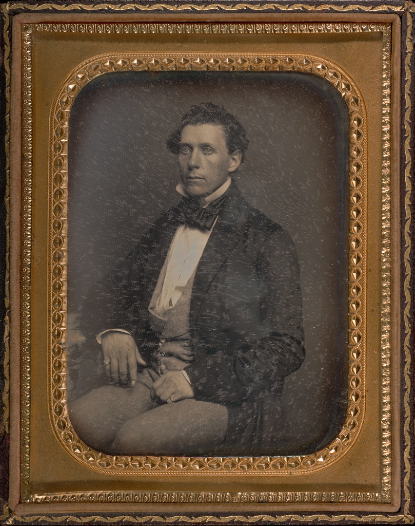 Meade BrothersAttributed to:[Portrait of a Seated Man], Poster Print Wall Art