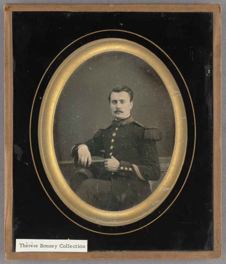 Unknown maker, French:[Portrait of a Seated French Military , Poster Print Wall Art