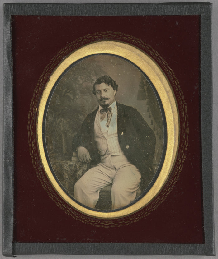 Unknown maker, French:[Portrait of a Seated Man Resting Arm ,16x12
