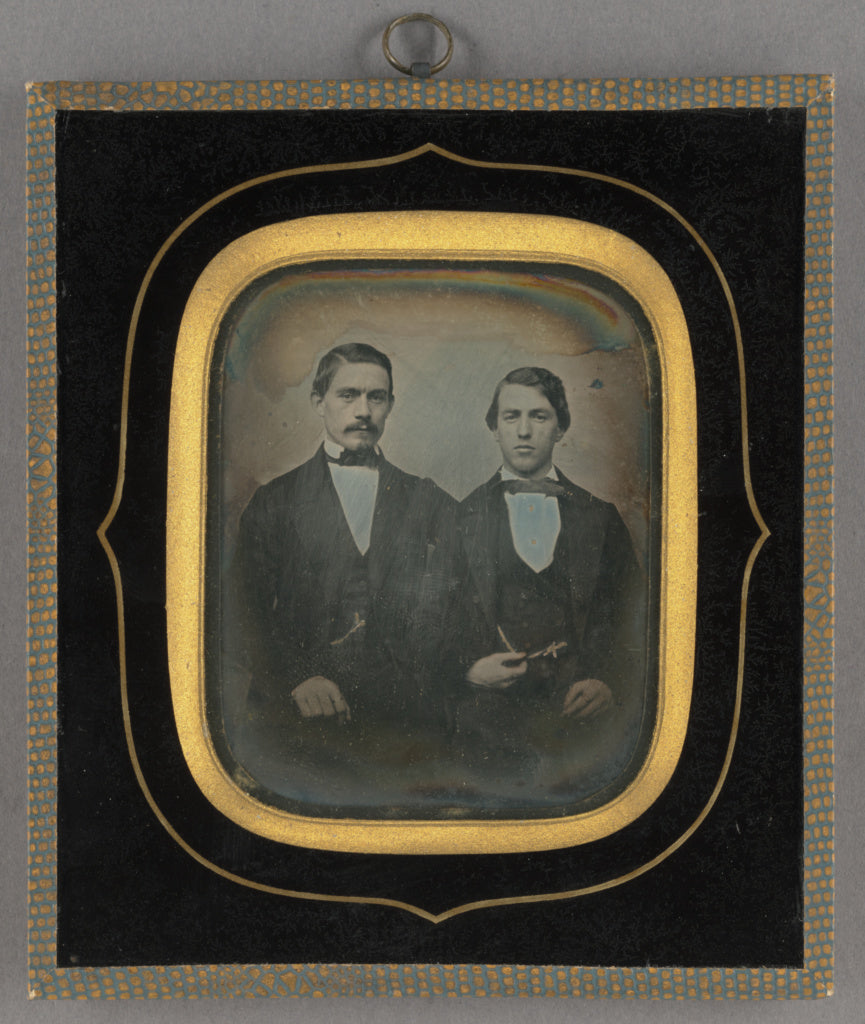 Unknown maker, French:[Portrait of Two Seated Men], Poster Print Wall Art