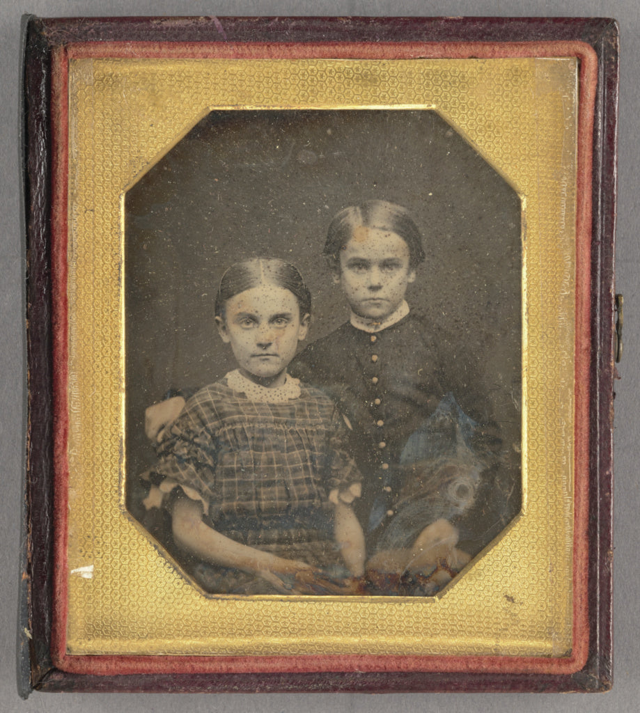 Unknown maker, American:[Portrait of Two Seated Children], Poster Print Wall Art