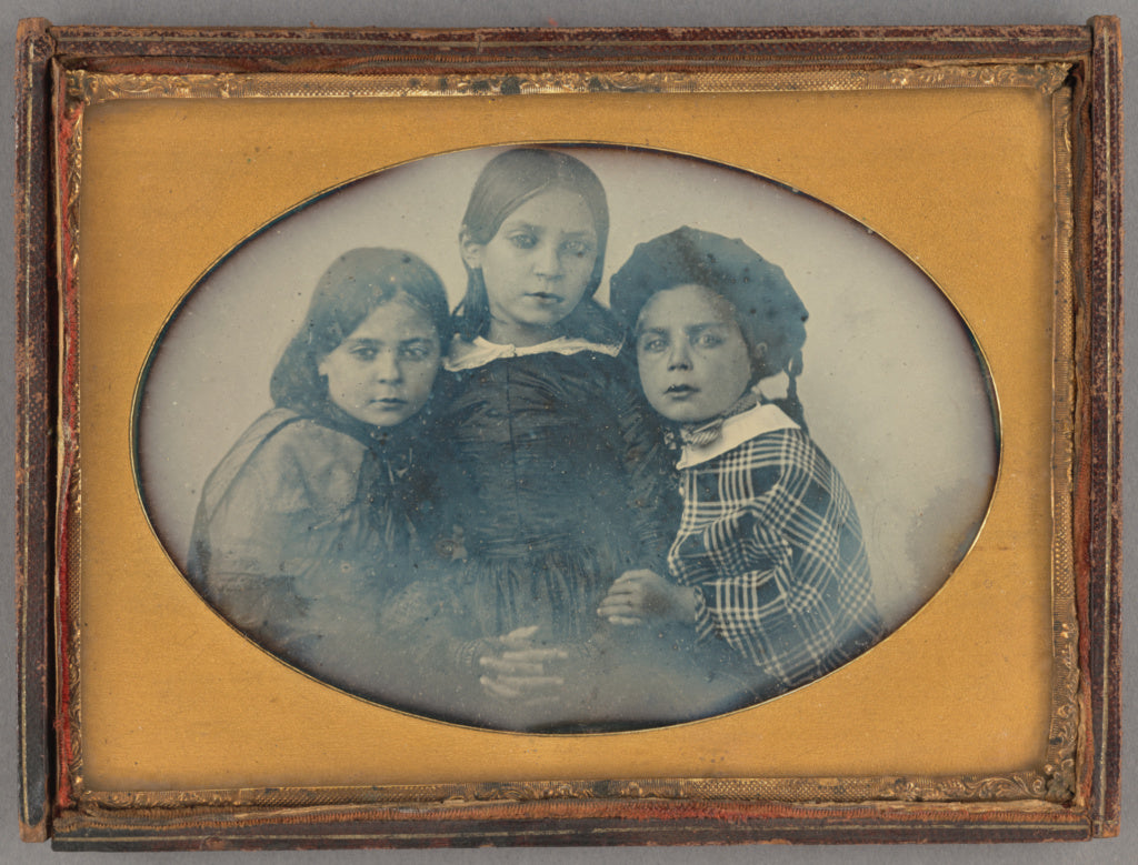 Unknown maker, American:[Portrait of three children], Poster Print Wall Art