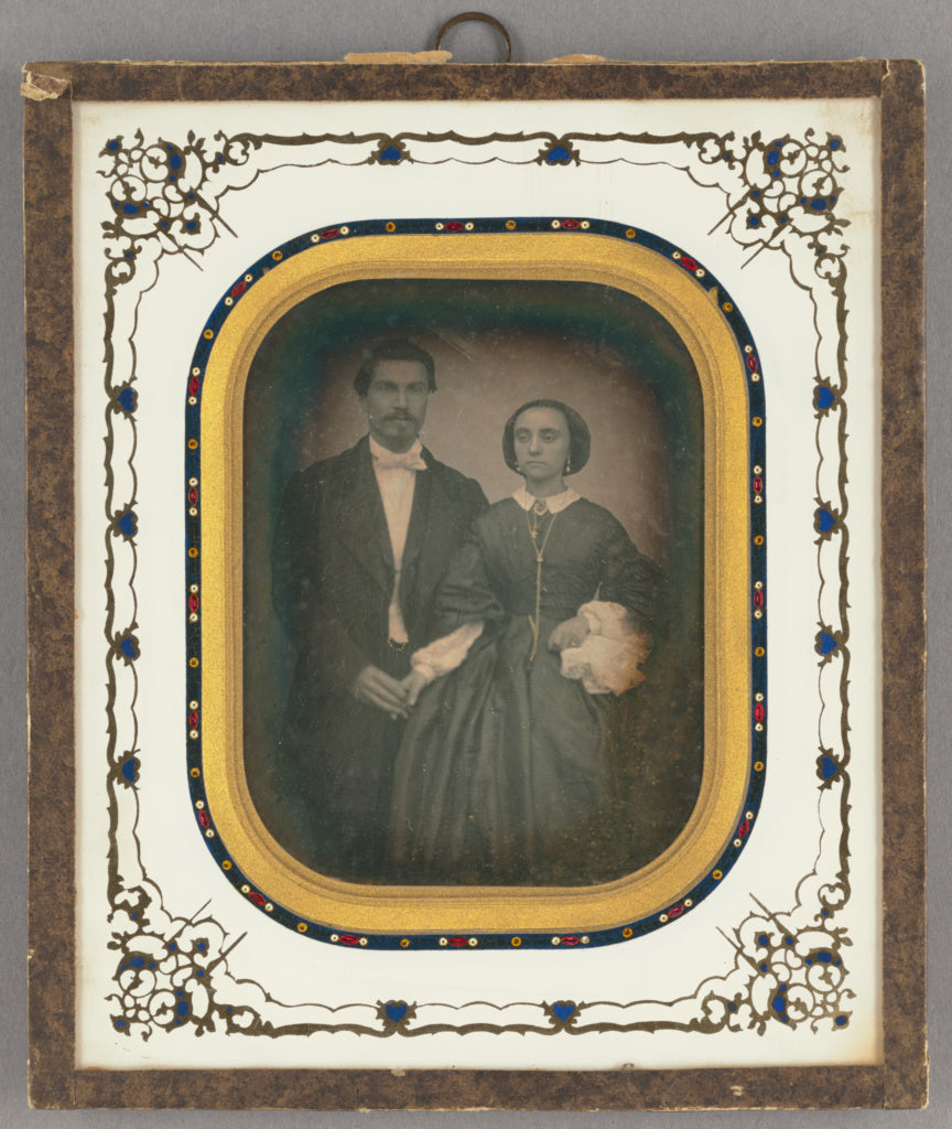 Unknown maker, French:[Portrait of an Unidentified Man and W, Poster Print Wall Art