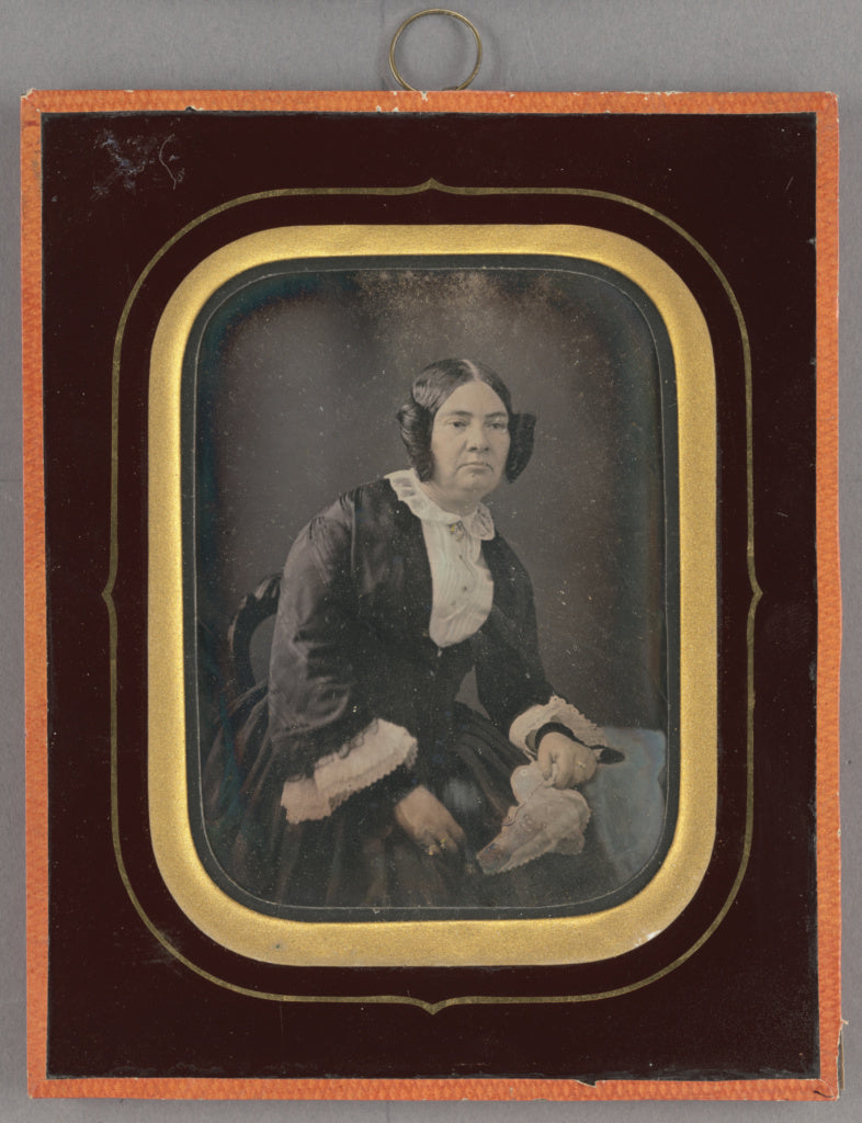 Unknown maker, French:[Portrait of a Seated Woman with Large, Poster Print Wall Art