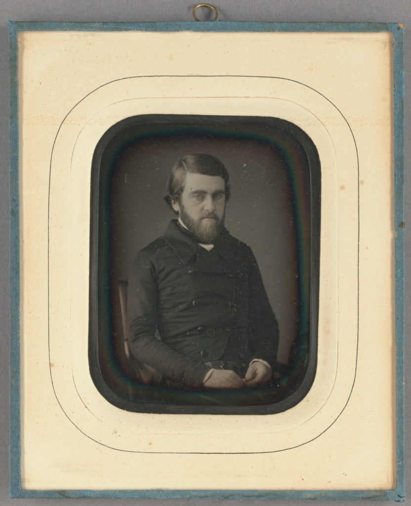 Unknown maker, French:[Portrait of a Seated Bearded Man], Poster Print Wall Art