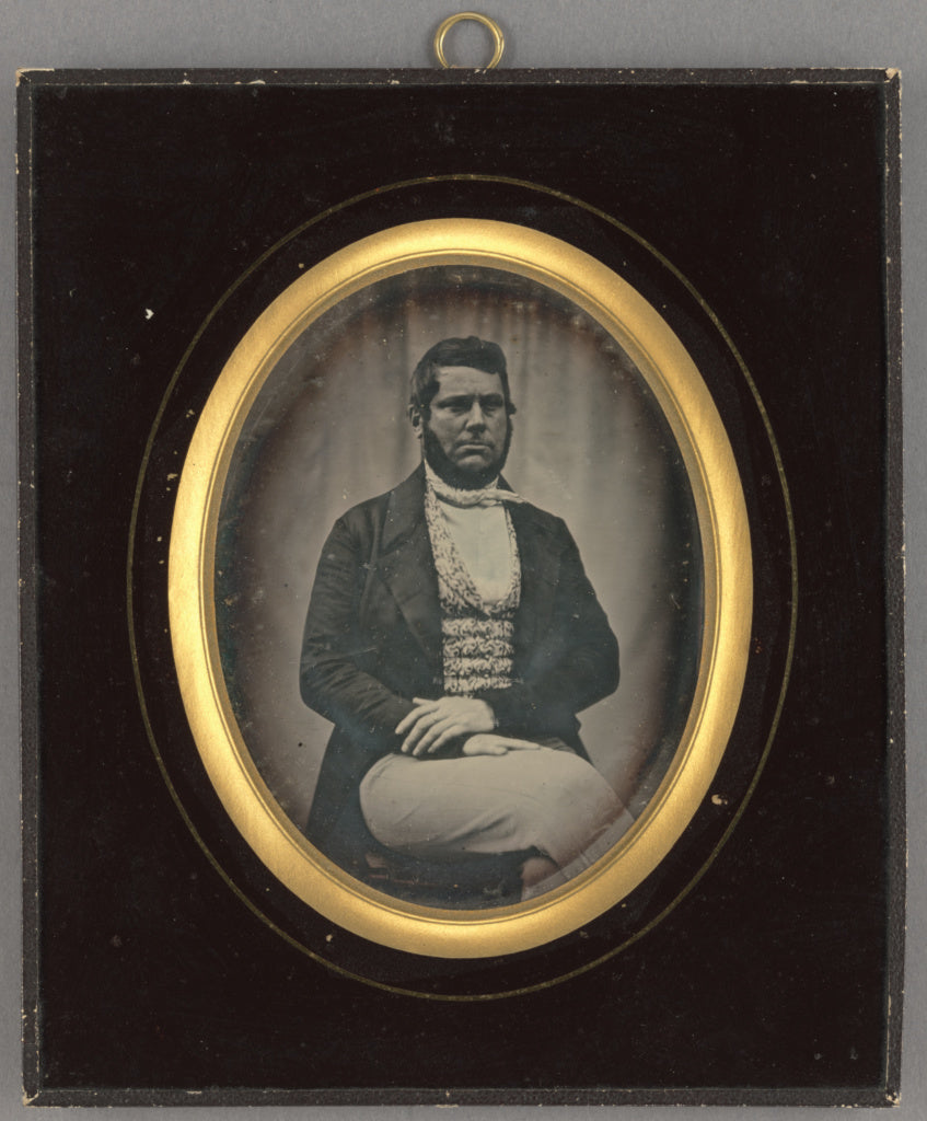 Unknown maker, French:[Portrait of a Heavy-set, Bearded Man], Poster Print Wall Art
