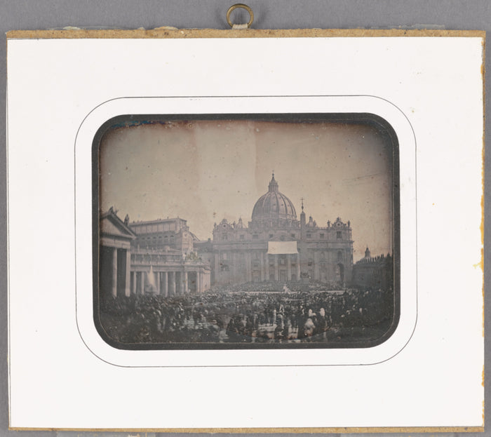 Unknown maker, Italian:[Crowd in St. Peter's Square, Vatican,16x12