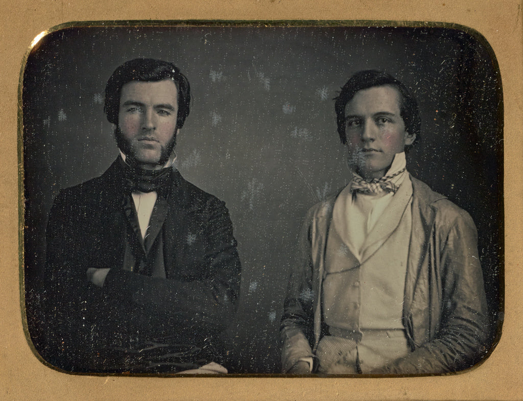 Unknown maker, American:[Portrait of Two Seated Men], Poster Print Wall Art