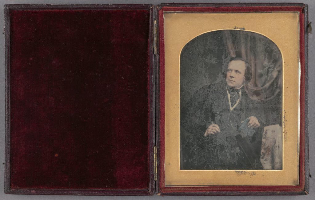 Unknown maker, British:[Portrait of a man, seated], Poster Print Wall Art