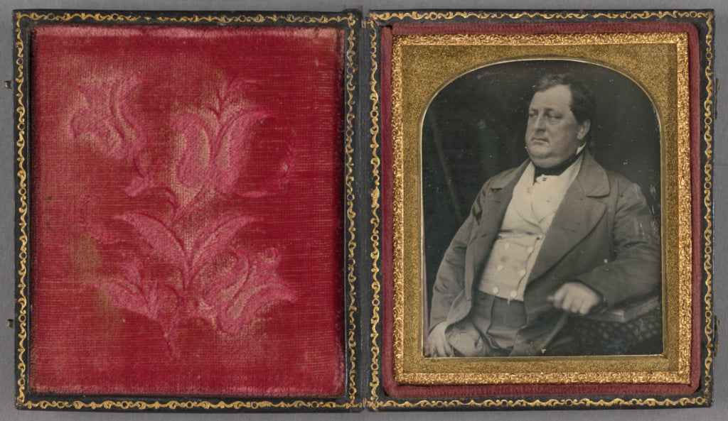 Unknown maker, American:[Portrait of a portly man, seated], Poster Print Wall Art