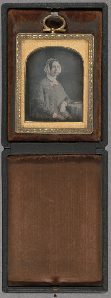 Unknown maker, American:[Portrait of a young woman wearing a, Poster Print Wall Art