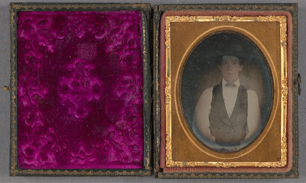 Unknown maker, American:[Portrait of a young man wearing a w, Poster Print Wall Art