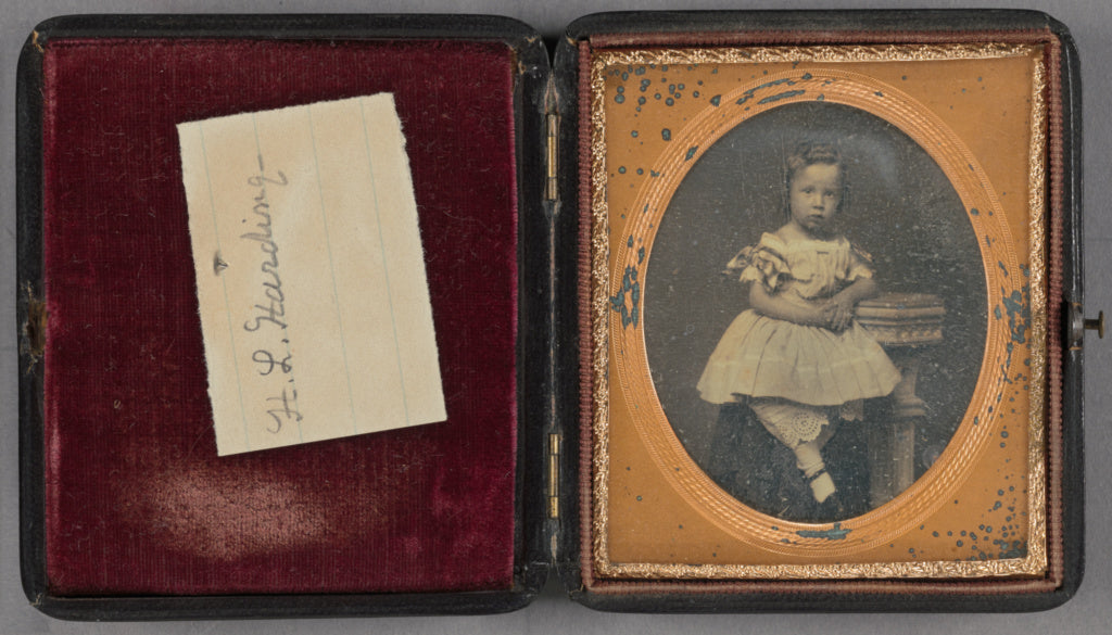 Unknown maker, American:[Portrait of a little girl with hair, Poster Print Wall Art