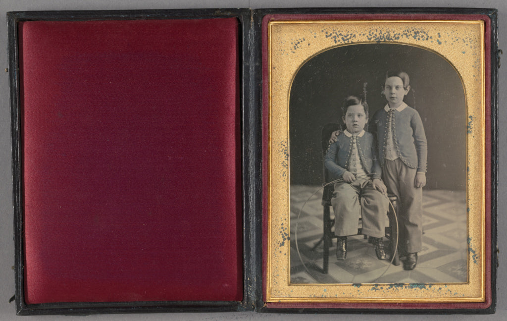 Unknown maker, American:[Two well-dressed boys],16x12"(A3)Poster