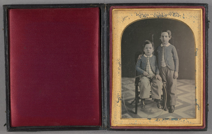 Unknown maker, American:[Two well-dressed boys],16x12