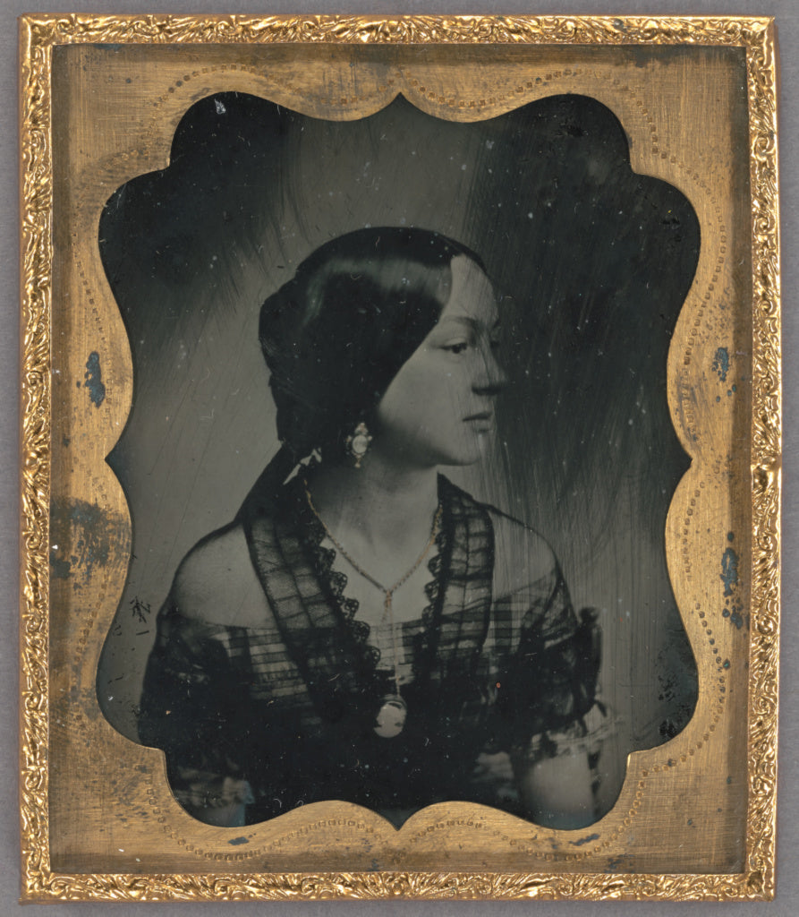 Unknown maker, American:[Profile portrait of a young woman], Poster Print Wall Art