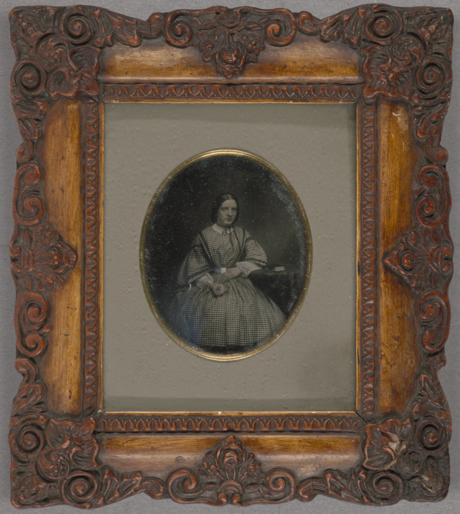 Unknown maker, American:[Portrait of a Woman seated at a tab, Poster Print Wall Art