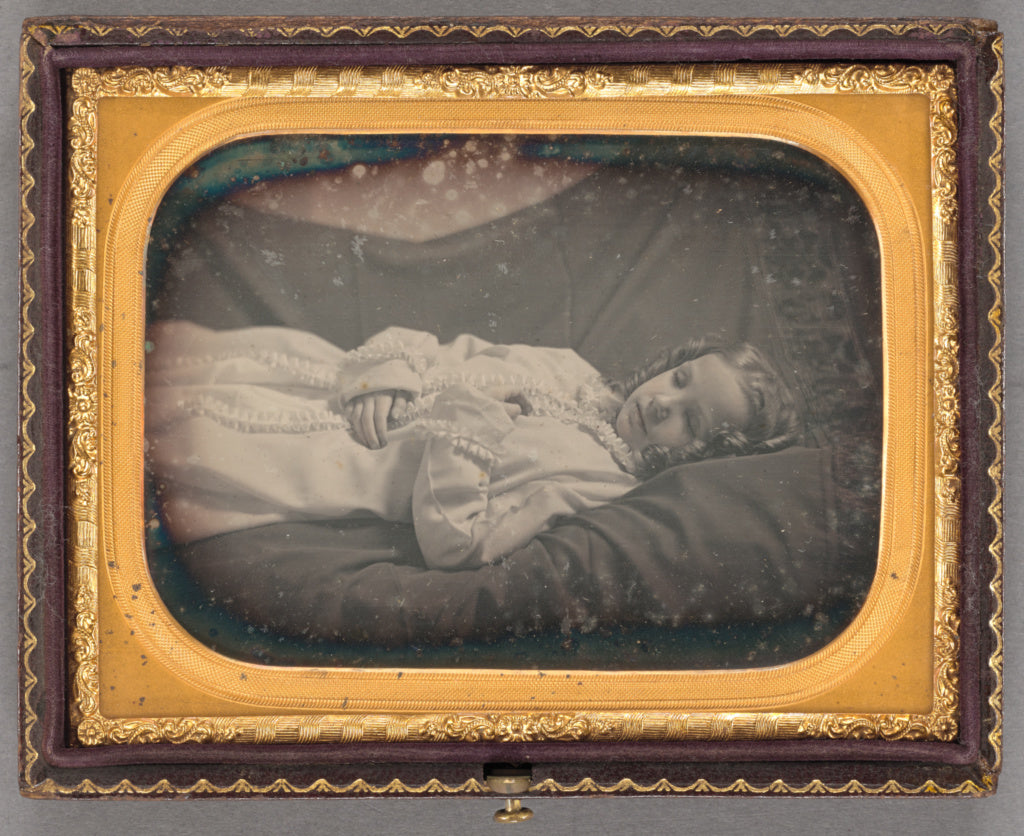 Unknown maker, American:[Postmortem portrait of a young girl, Poster Print Wall Art