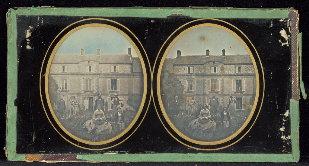 Louis Jules Duboscq-SoleilAttributed to:[Family portrait out, Poster Print Wall Art