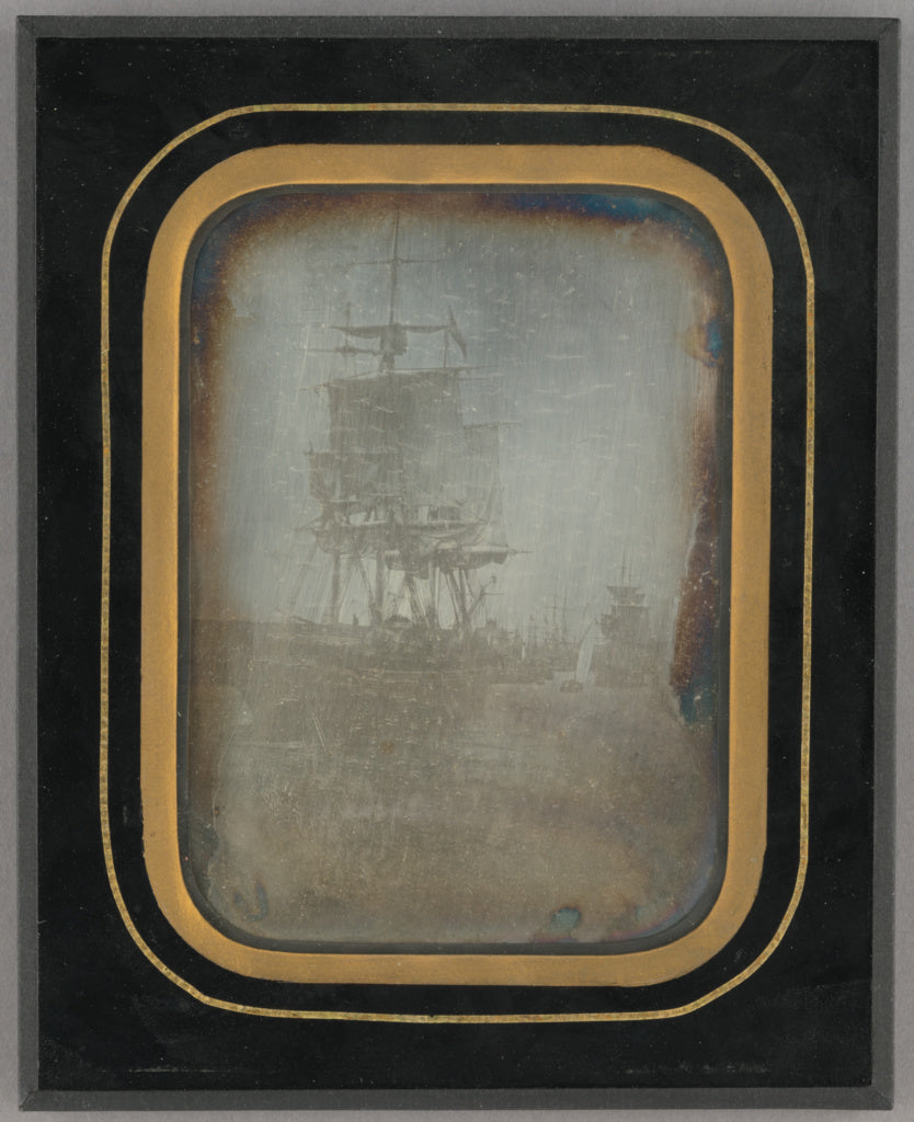 Unknown maker, French:[Scooners at an unidentified French po, Poster Print Wall Art