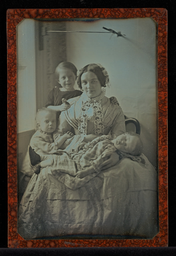 Hermann Carl Eduard Biewend:My Helene, On her Lap Little Mat, Poster Print Wall Art