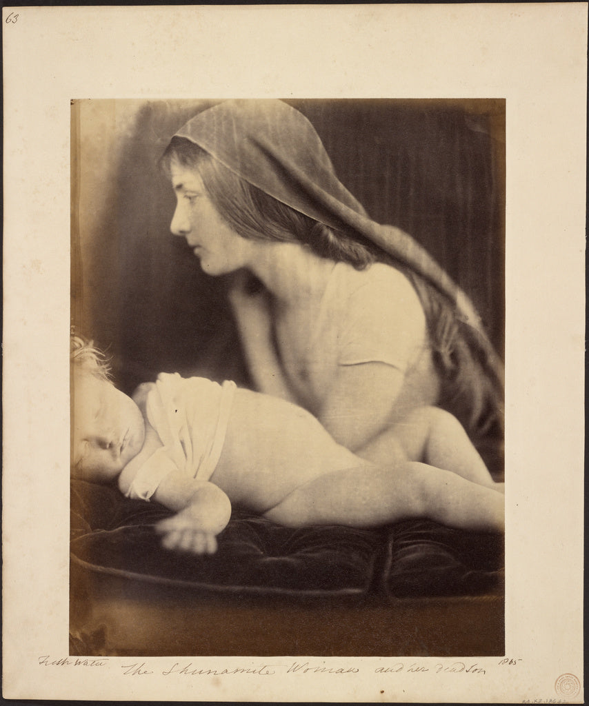 Julia Margaret Cameron:The Shunamite Woman and her dead Son,16x12"(A3)Poster