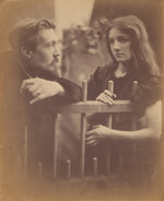 Julia Margaret Cameron:[Young man and woman leaning on a pic,16x12"(A3)Poster