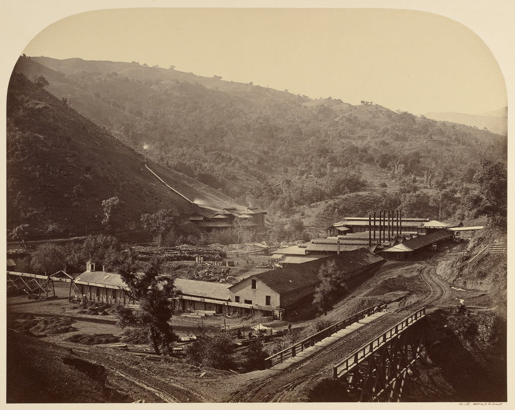 Carleton Watkins:Smelting Works, New Almaden, Poster Print Wall Art