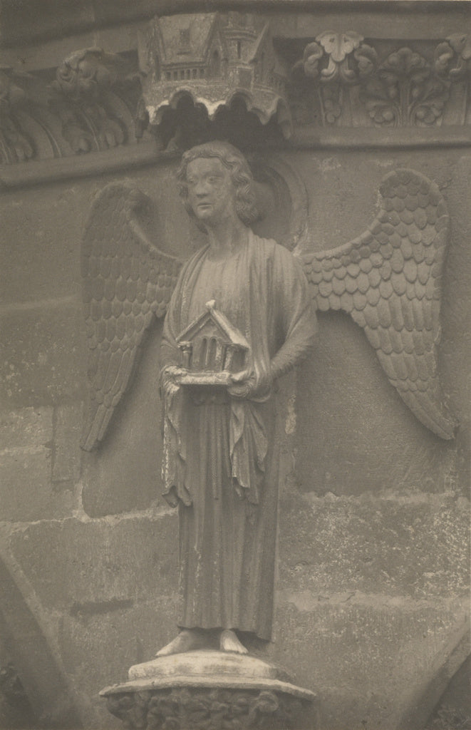 Frederick H. Evans:[Angel, Choir Chapel, Reims Cathedral], Poster Print Wall Art