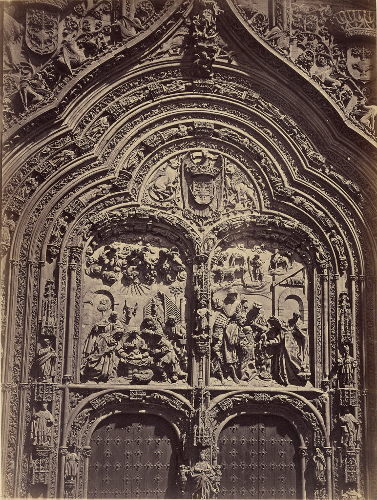 Charles Clifford:[Cathedral door, Salamanca], Poster Print Wall Art