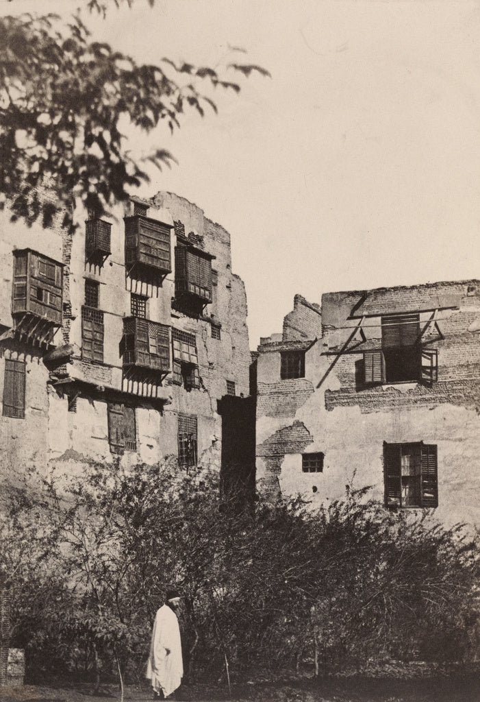 Maxime Du Camp:Le Kaire. Maison et jardin dans le quartier f, Poster Print Wall Art