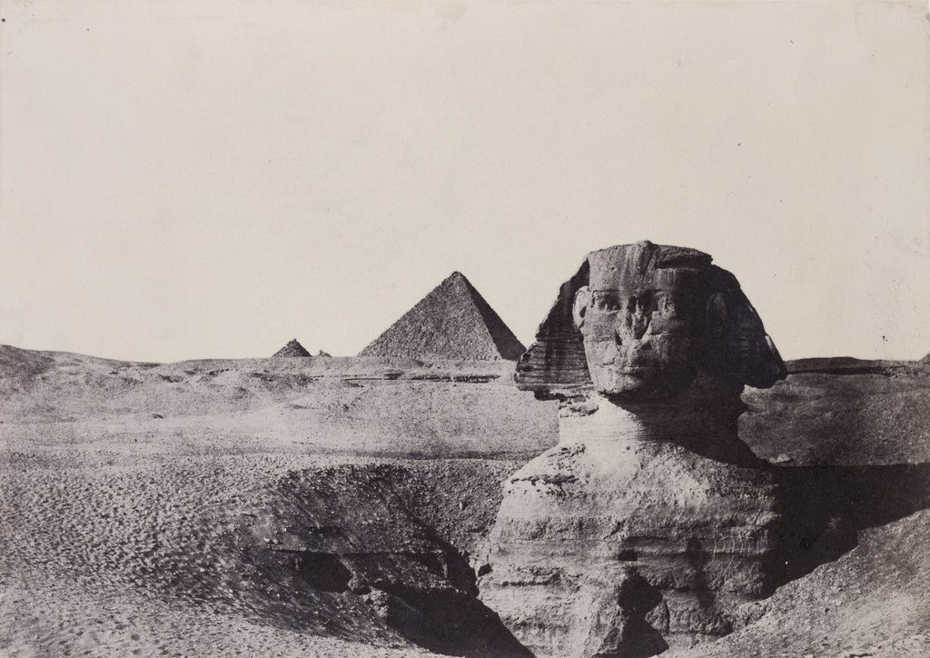 Maxime Du Camp:Egypt Moyenne. Le Sphinx., Poster Print Wall Art