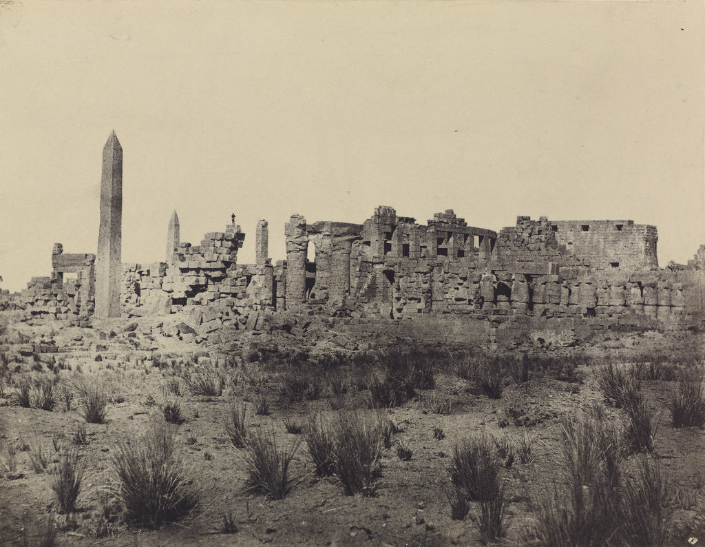 Maxime Du Camp:Thèbes. Palais de Karnak. Vue générale des, Poster Print Wall Art