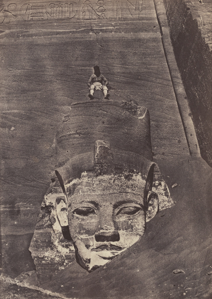 Maxime Du Camp:Westernmost Colossus, the Great Temple, Abu S, Poster Print Wall Art