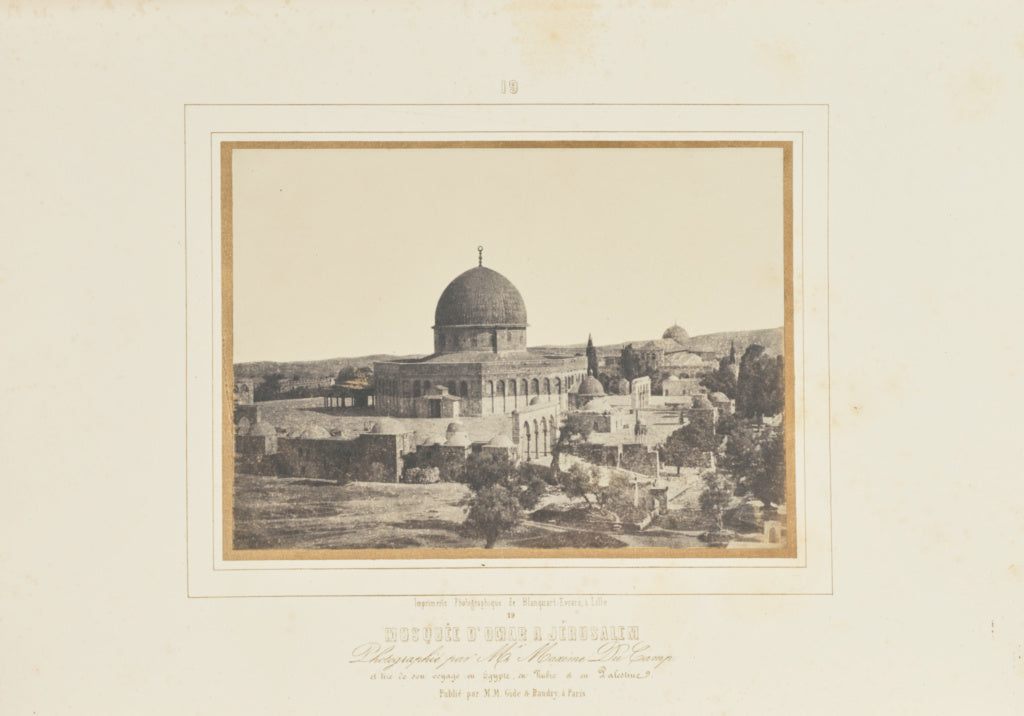 Maxime Du Camp:Mosquée d'Omar à Jérusalem, Poster Print Wall Art