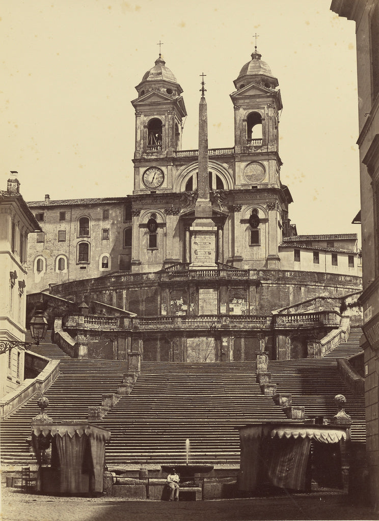 Tommaso Cuccioni:[Spanish Steps and Church of Trinita dei Mo, Poster Print Wall Art