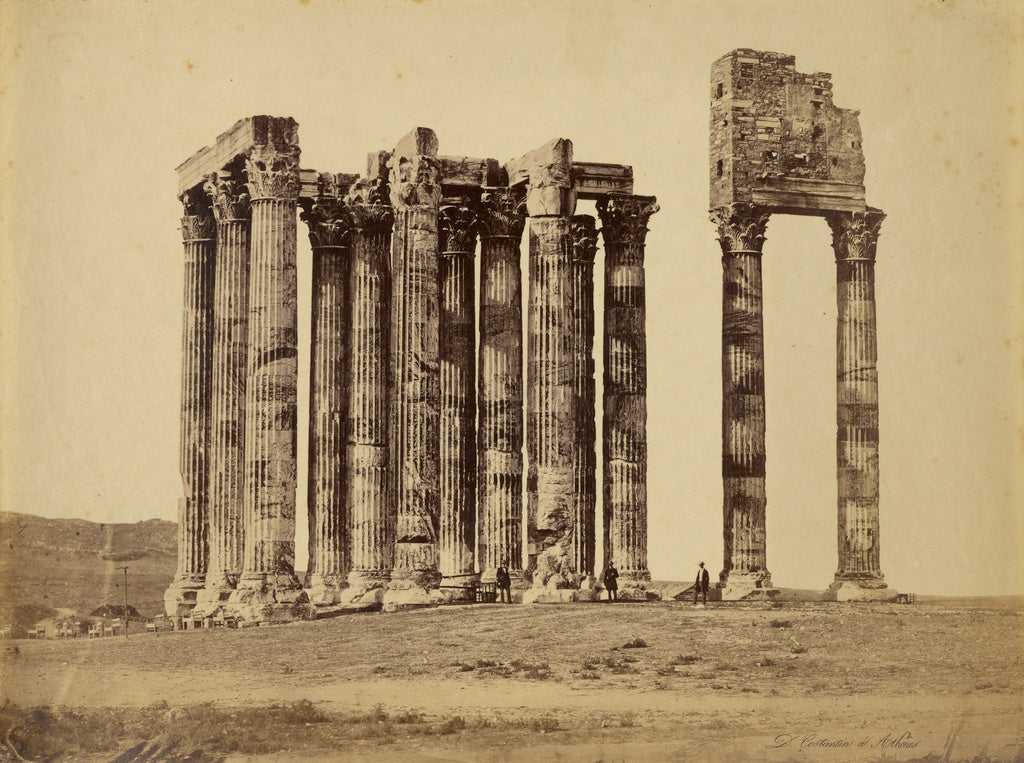 Dimitrios Constantin:[Athens - temple of Zeus Olypmpios], Poster Print Wall Art