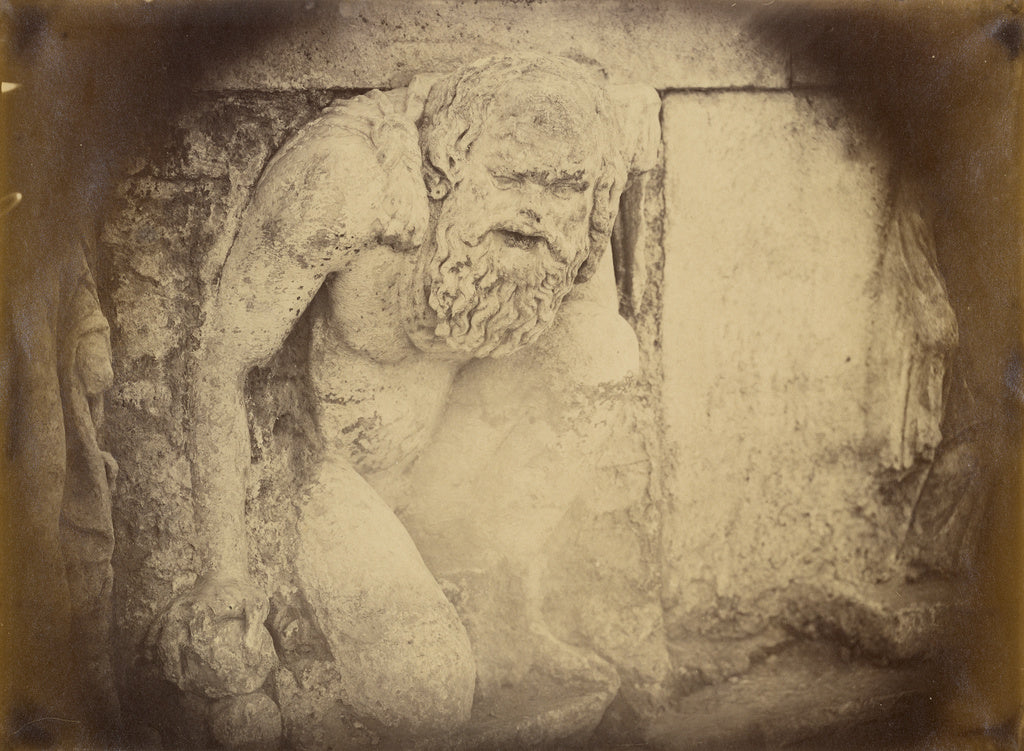 Dimitrios Constantin:[Athens - sculptural fragment, figure f, Poster Print Wall Art