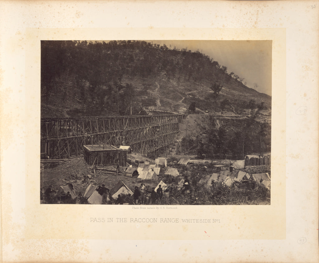 George N. Barnard:Pass in the Raccoon Range, Whiteside No. 1, Poster Print Wall Art