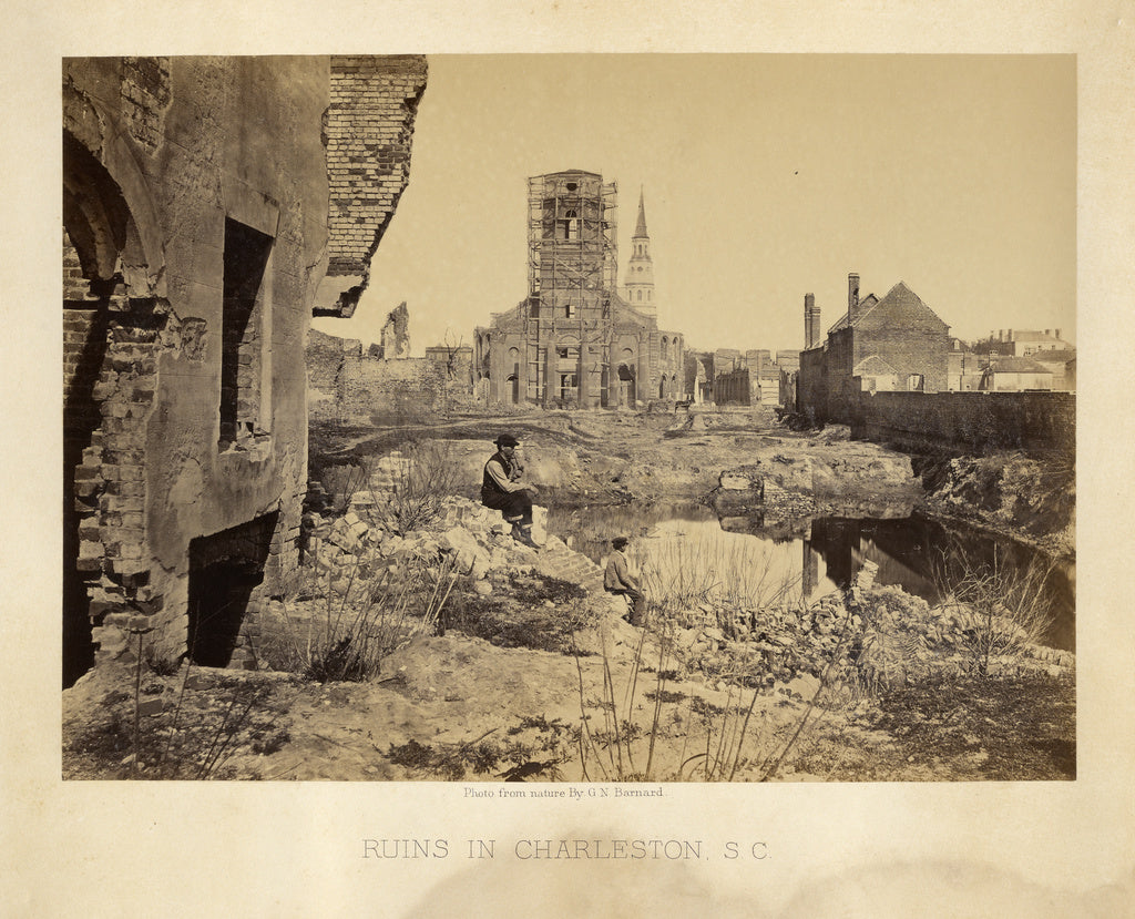 George N. Barnard:Ruins in Charleston, South Carolina, Poster Print Wall Art