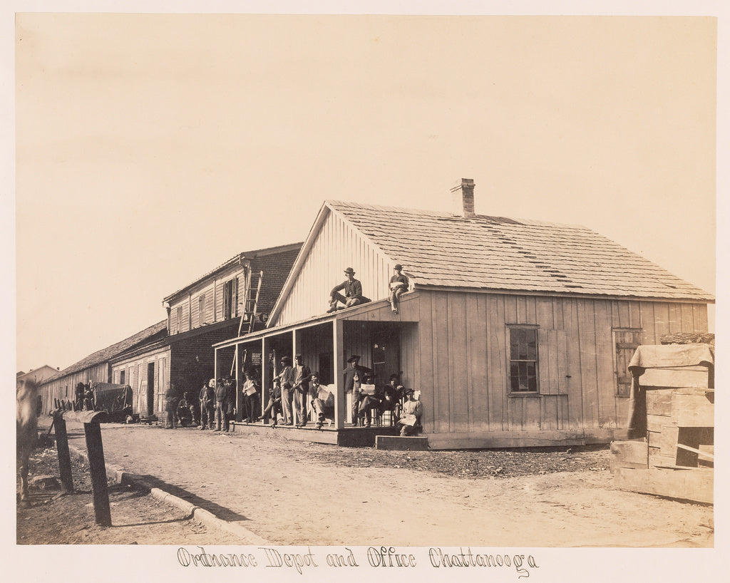 George N. Barnard:[Ordnance Depot and Office, Chattanooga], Poster Print Wall Art