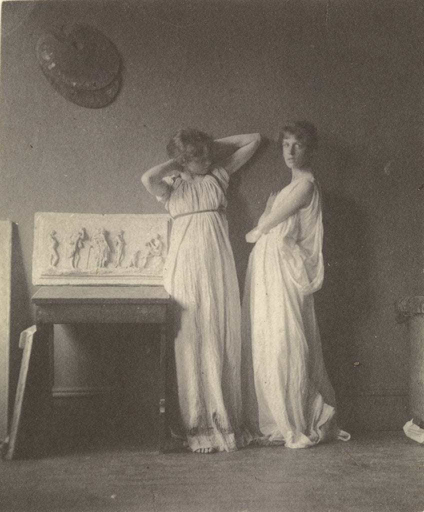 Thomas Eakins:[Two Female Models in Classical Costume with E,16x12"(A3)Poster