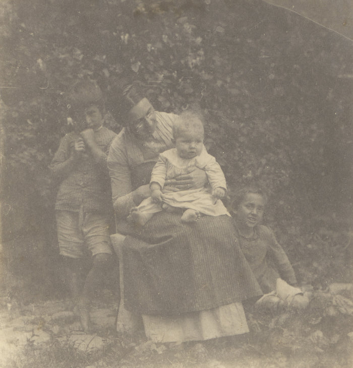 Thomas Eakins:[Frances Crowell and her Children],16x12