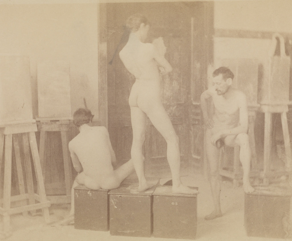 Thomas Eakins:[Three nude models in painting studio], Poster Print Wall Art