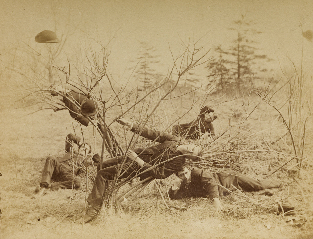 Thomas Eakins:[Four male students reclining al fresco], Poster Print Wall Art