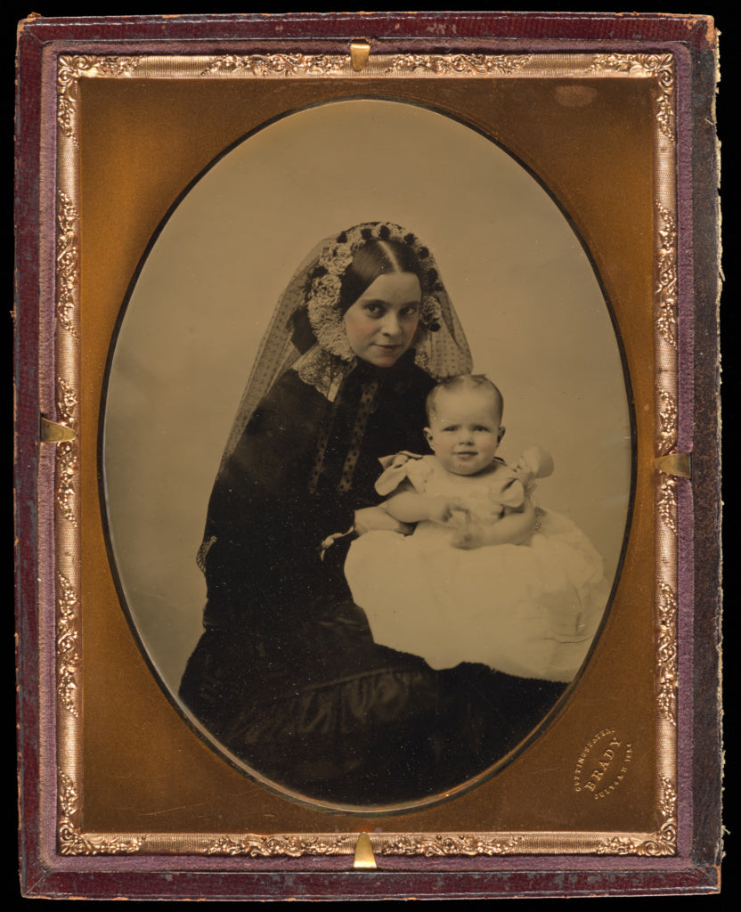 Mathew B. Brady:[Portrait of a woman and child], Poster Print Wall Art