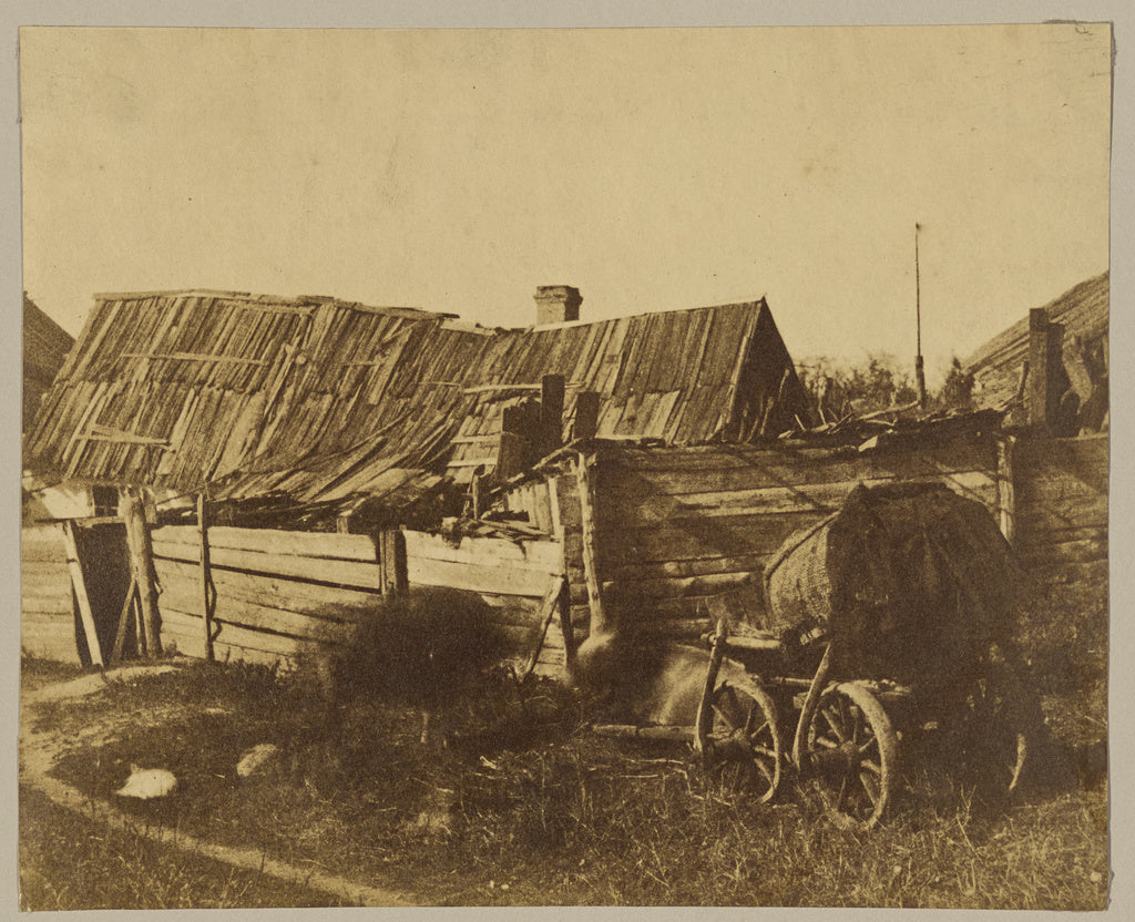 Roger Fenton:[Wood house and cart],16x12"(A3)Poster