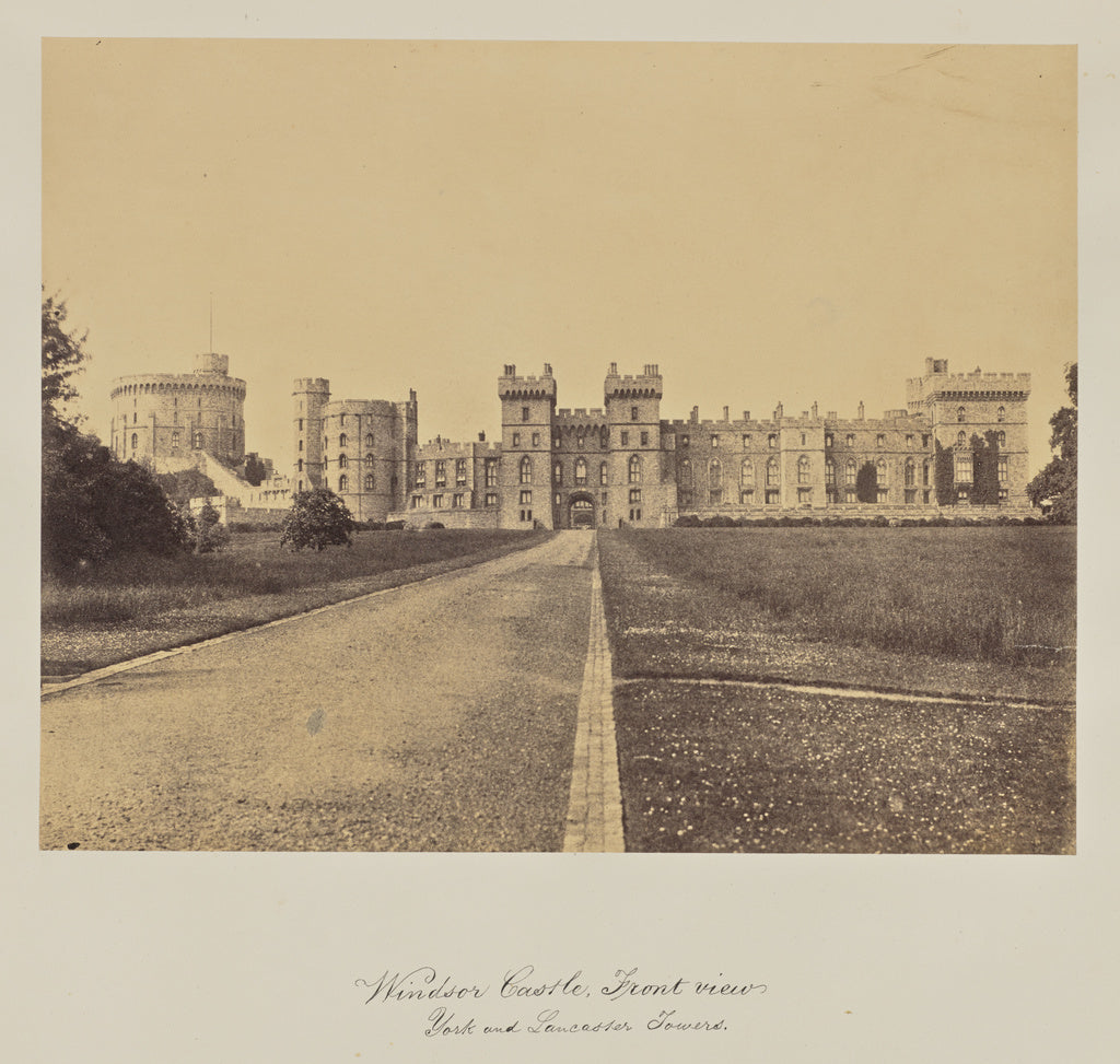 Arthur James Melhuish:Windsor Castle, Front View.  York and , Poster Print Wall Art